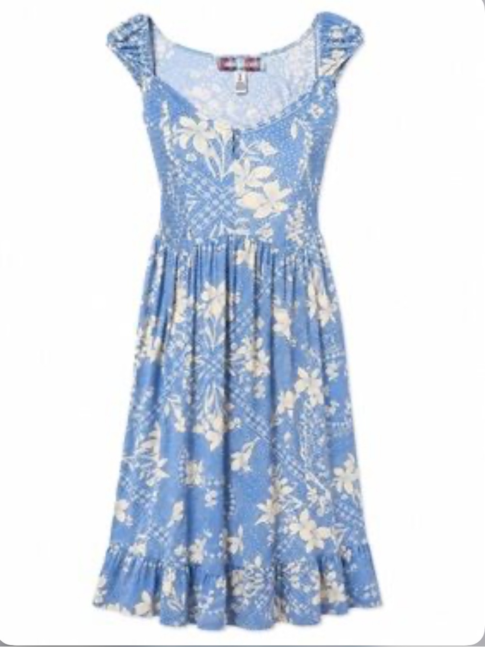 Urban Outfitters Smocked Floral Midi Dress with Ruffle Hem - Picture 2 of 8